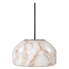 White marble Blown Glass Pendant Light Modern Minimalist Hanging Lamp