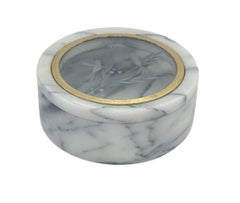 White Marble Box With Glass Top