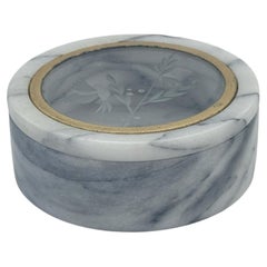 White Marble Box With Glass Top