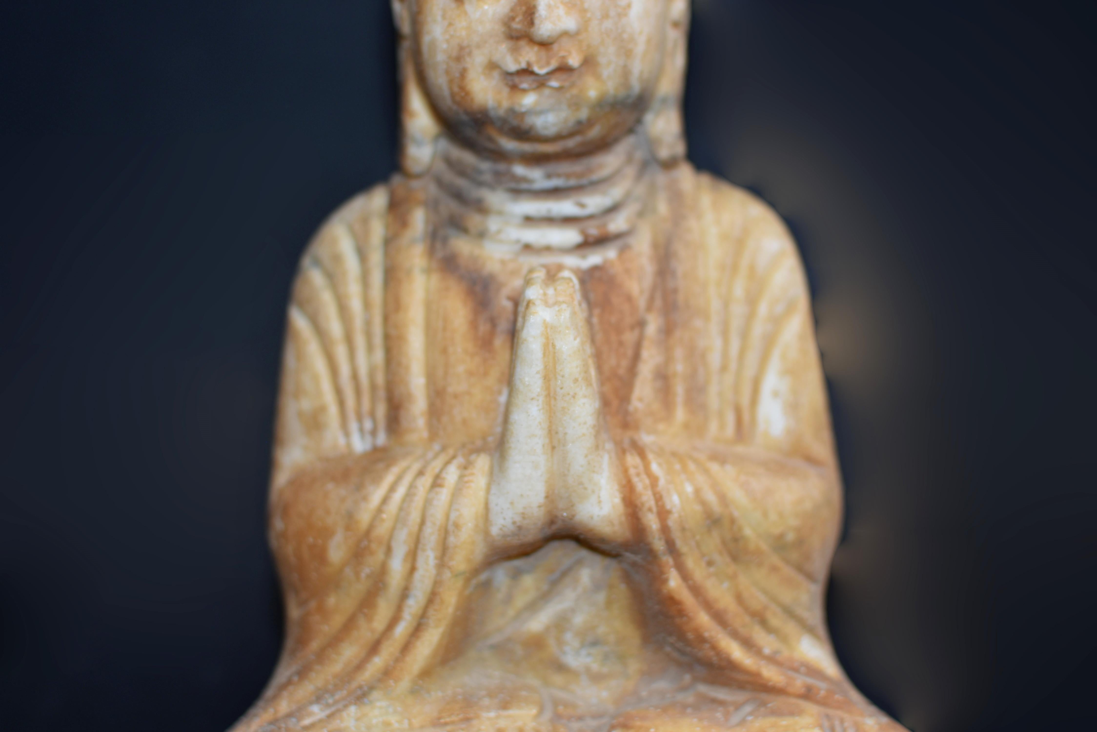 Chinese White Marble Buddha Statue For Sale