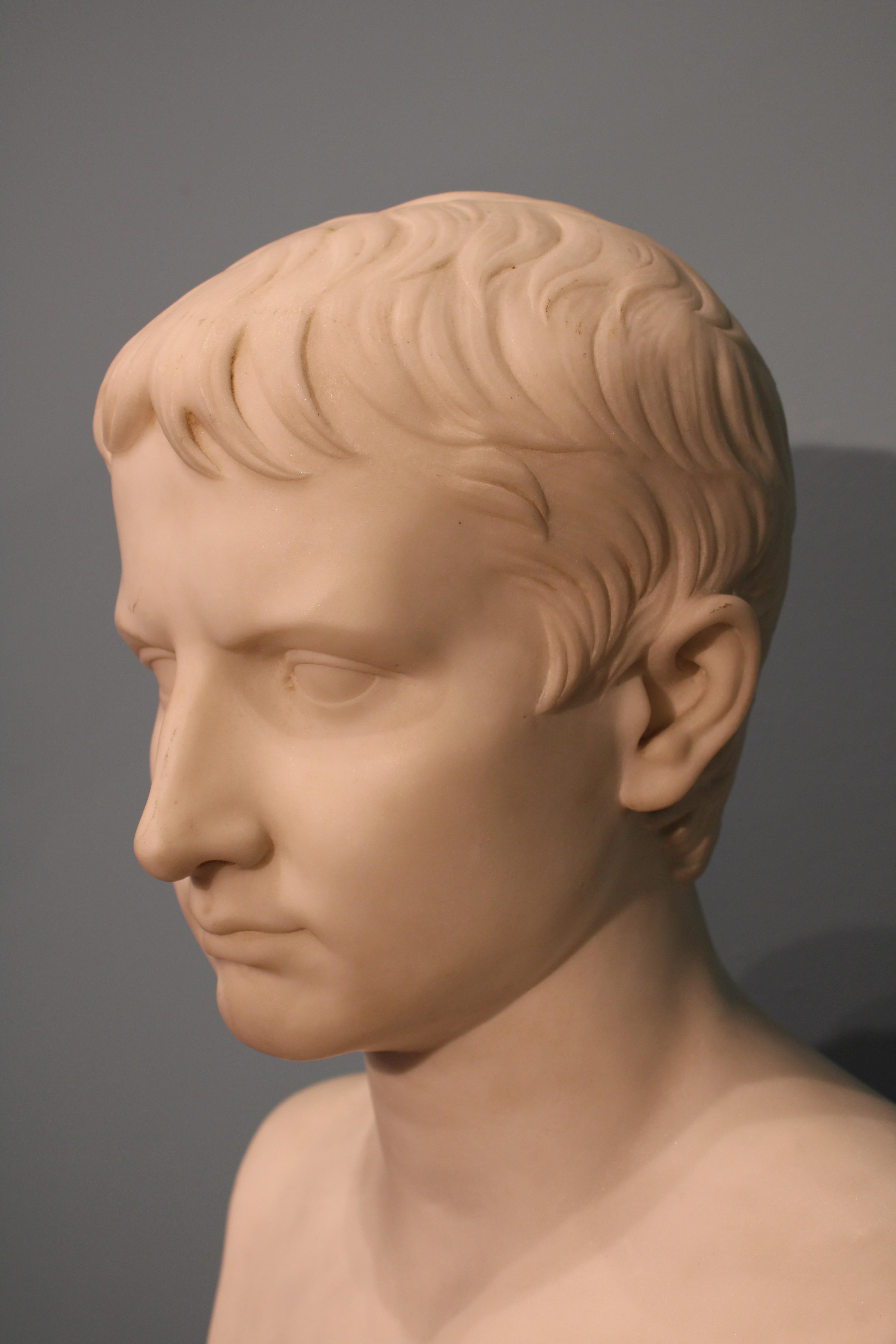 19th Century White Marble Bust