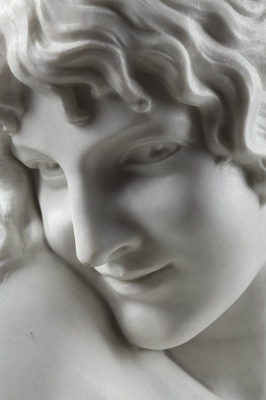 White Marble Bust 'La Pudeur' After J-A. Houdon, 19th Century 5