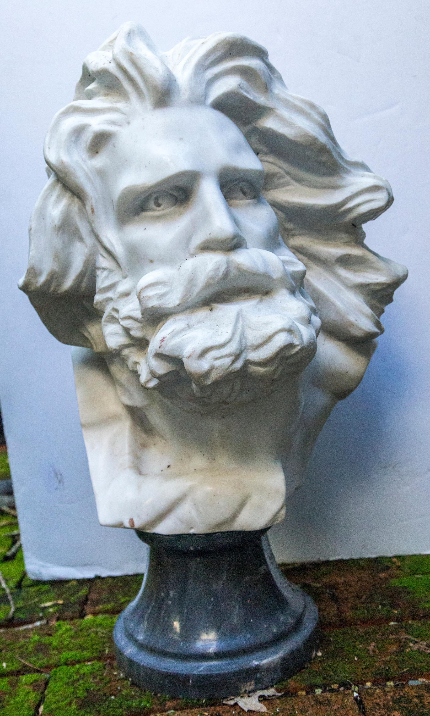 marble bust of man
