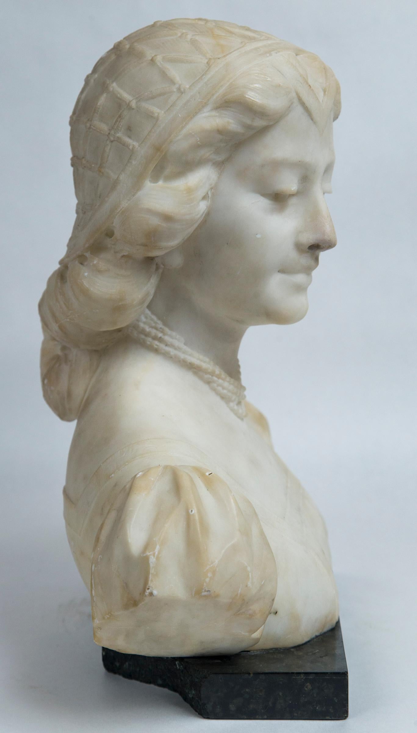 White Marble Bust of a Young Woman For Sale at 1stDibs | bust of a ...