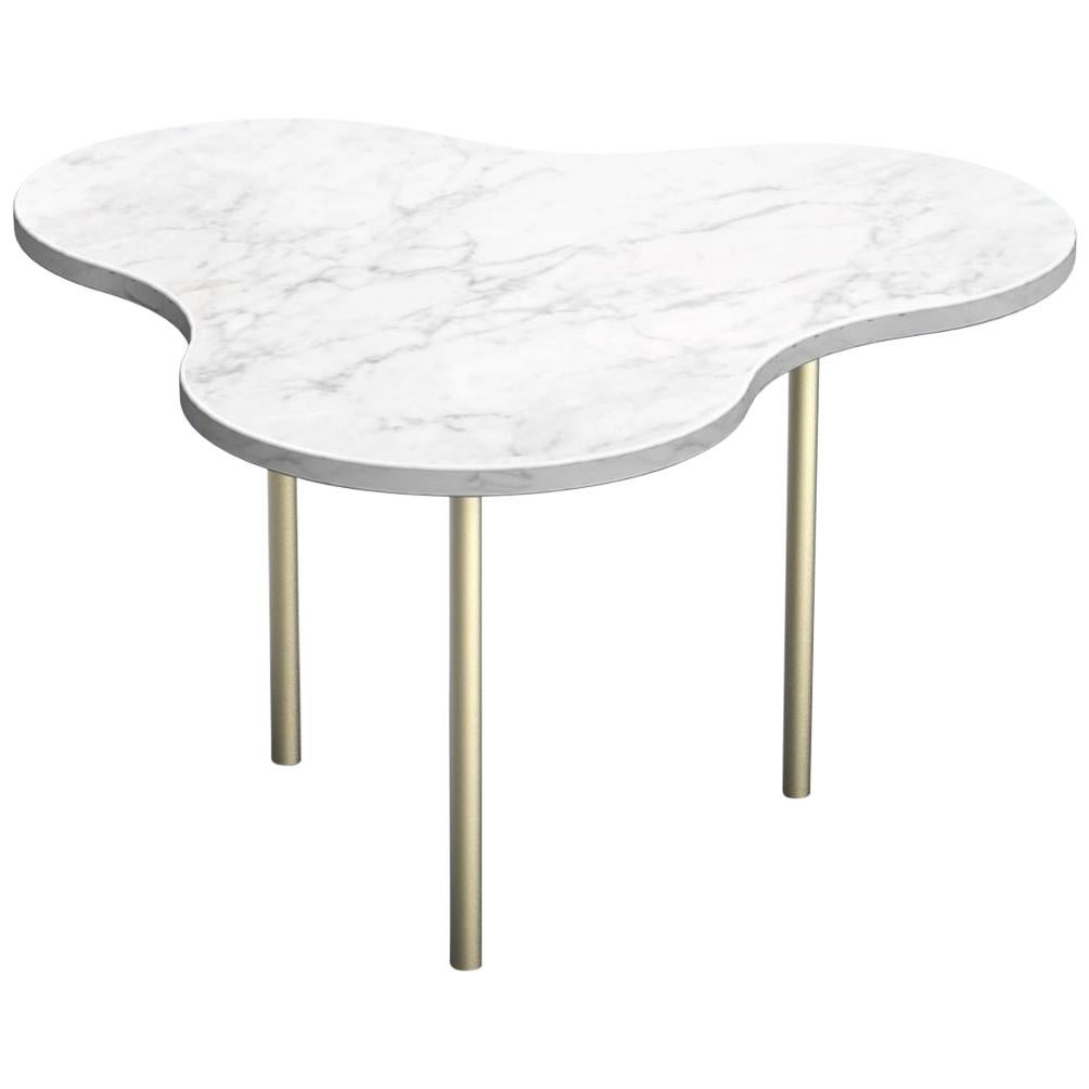 Table basse "Camo" en marbre blanc, Sebastian Scherer