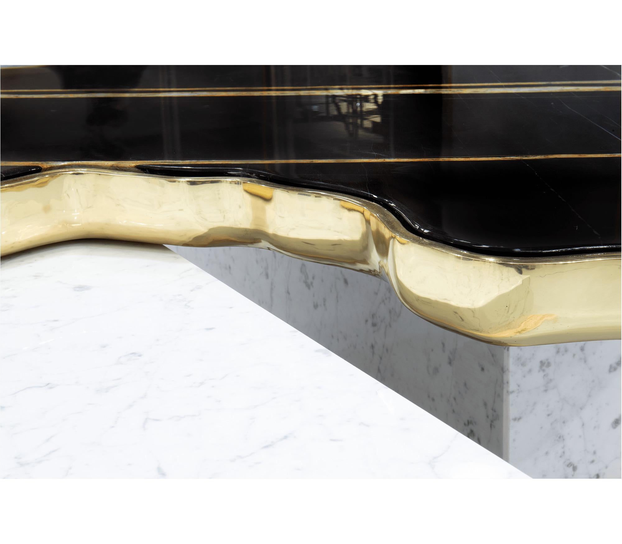 Contemporary White Marble Center Table For Sale
