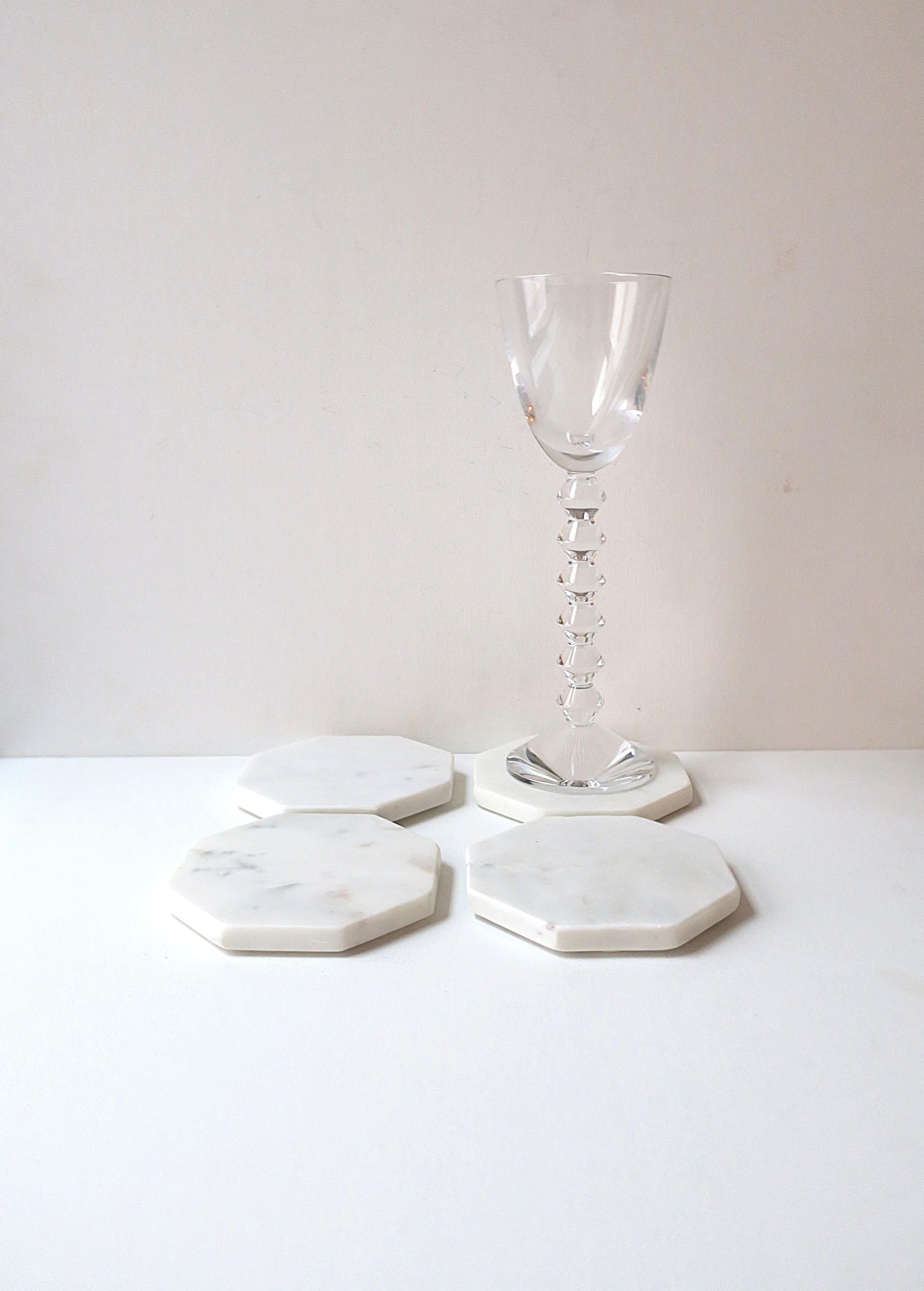 Modern White Marble Coasters For Sale
