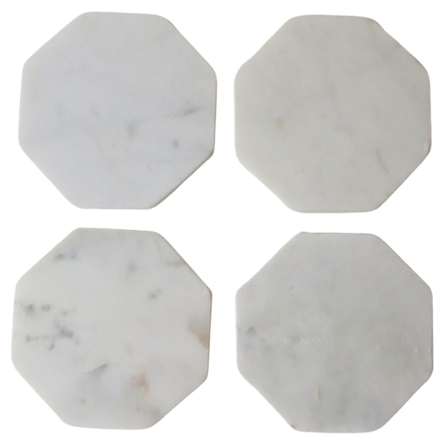 Sottobicchieri in marmo bianco
