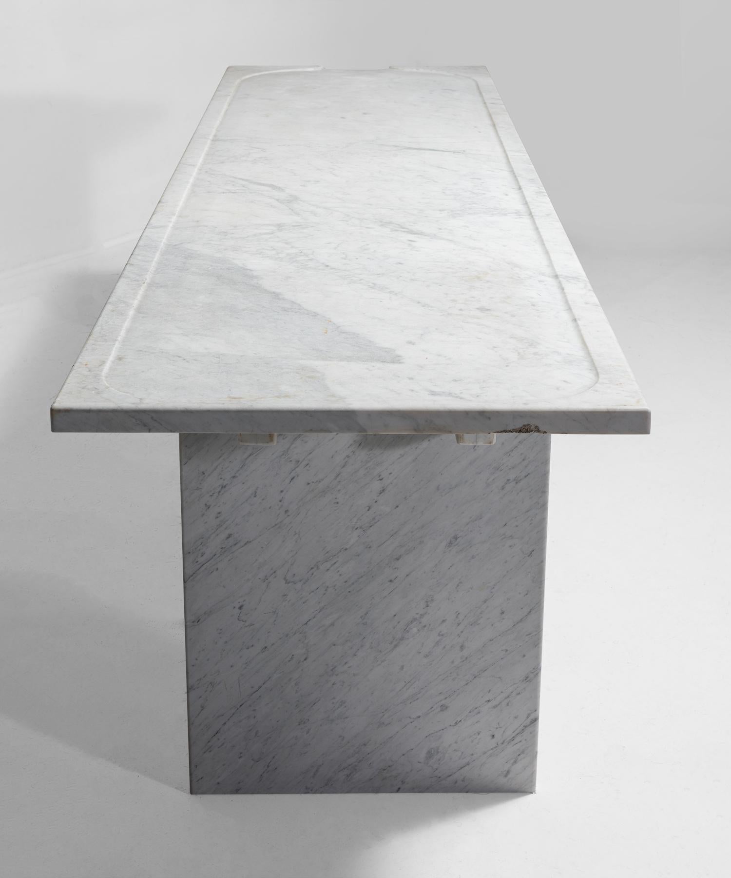Marble Fishmonger Table, France circa 1930 1