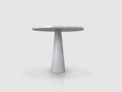 White Marble Console Table in the Manner of Angelo Mangiarotti Italy 1970s