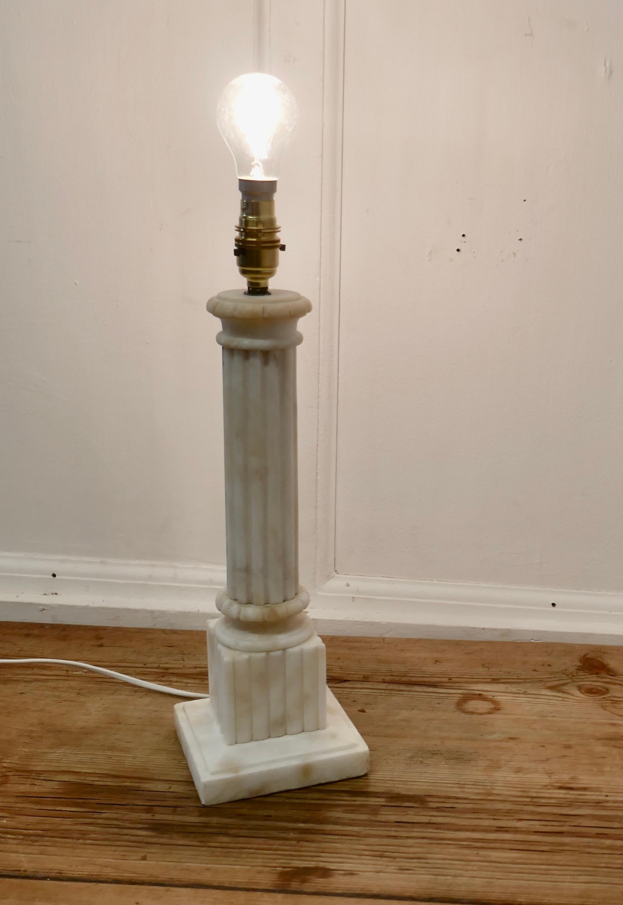 corinthian column table lamps