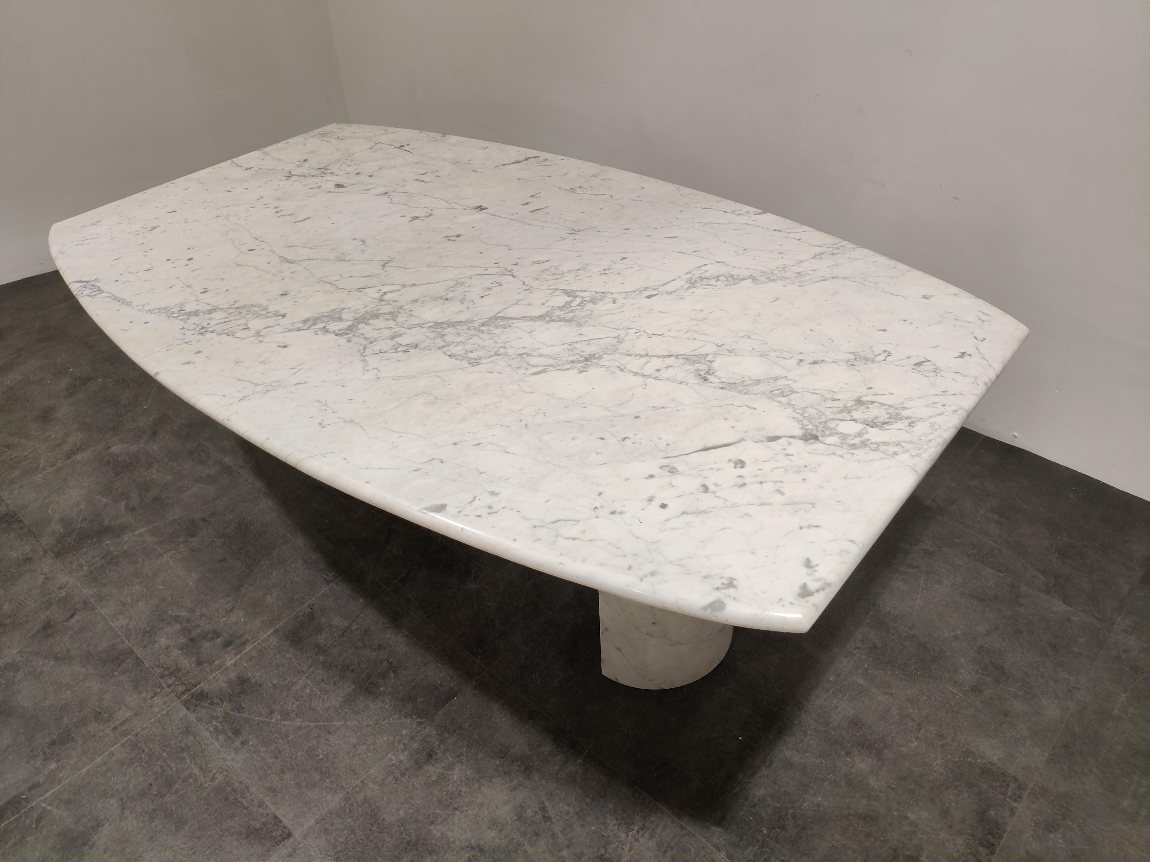 White Marble Dining Table, 1970s 1