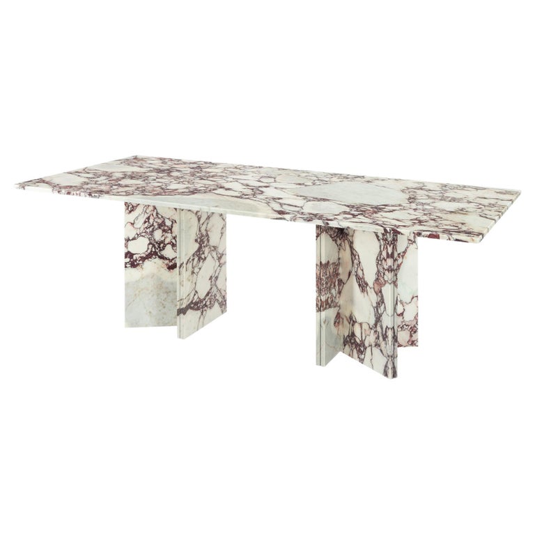 White Marble Dining Table For Sale at 1stDibs