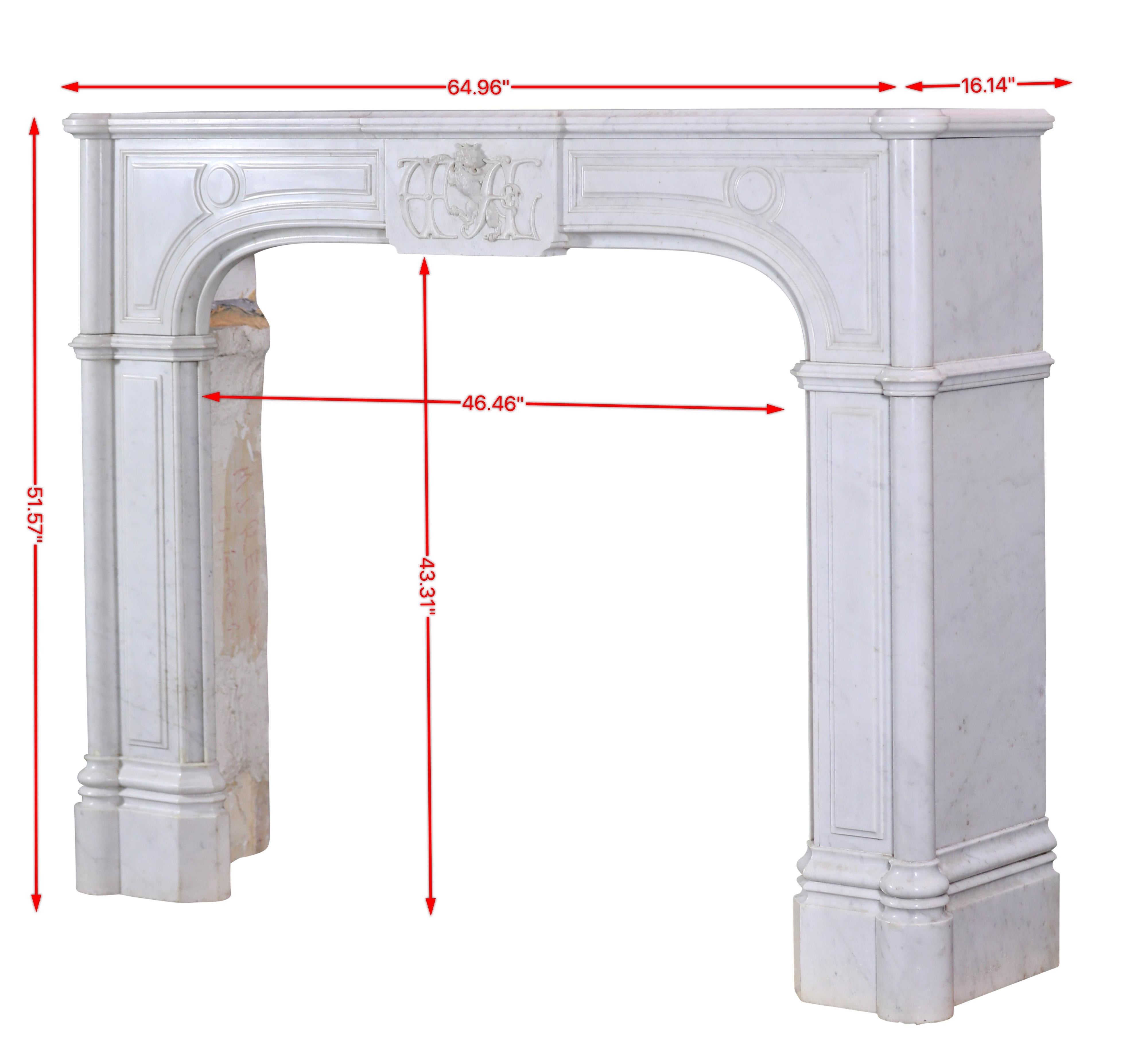 Exceptional classic straight 19th century pair of white marble fireplaces from a unique collection. Extremely rare original pair fireplace surrounds in perfect condition with similar dimensions.
Only Available and priced As A Pair.
More images