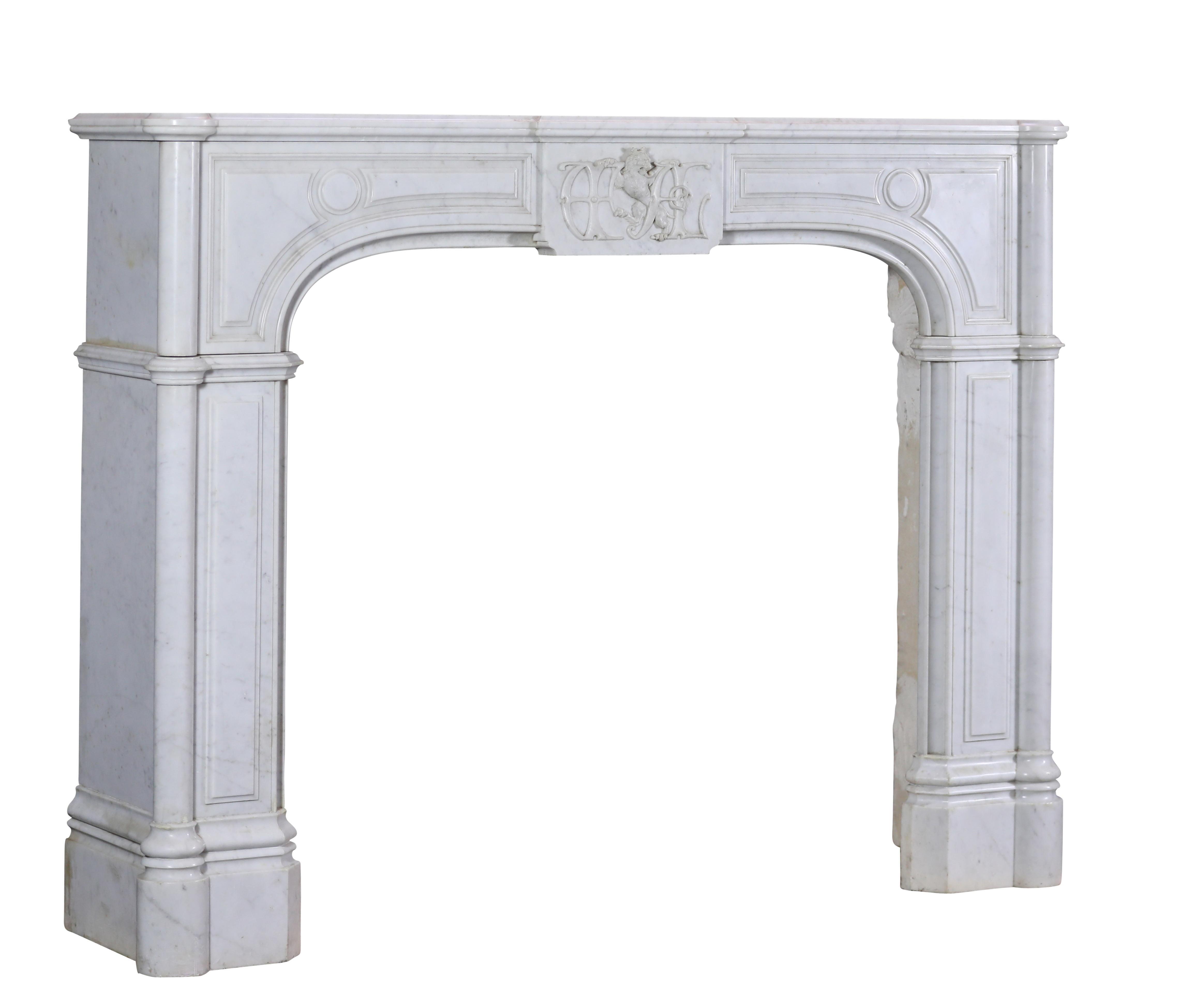 Victorian White Marble Exceptional Pair Fireplace Mantels 19th Century For Sale