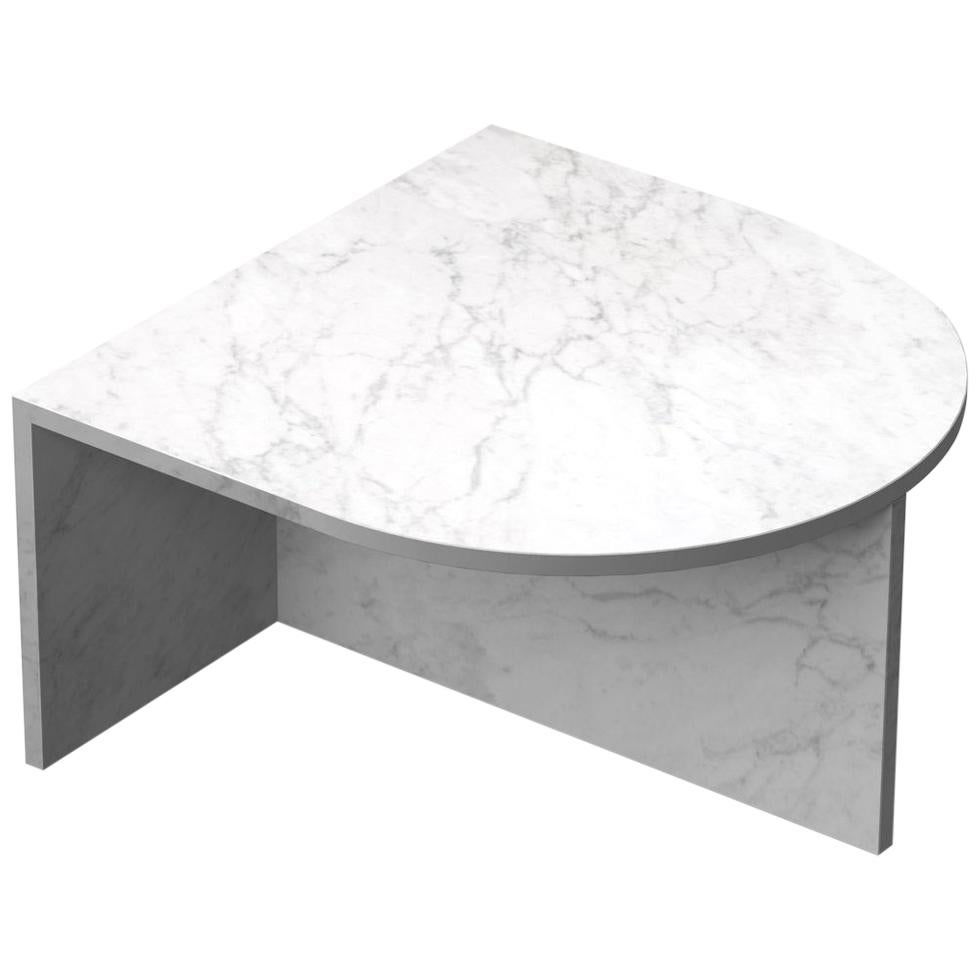 White Marble "Fifty Oblong" Coffee Table, Sebastian Scherer