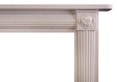 White Marble Fireplace in the Regency Manner