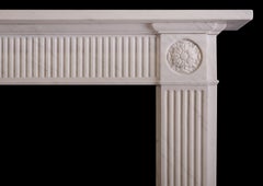White Marble Fireplace in the Regency Style