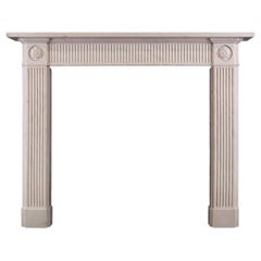 White Marble Fireplace in the Regency Style