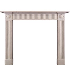 White Marble Fireplace in the Regency Style