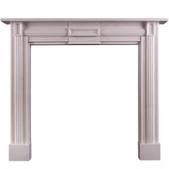 White Marble Fireplace in the Soanian Style