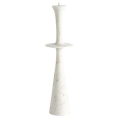White Marble Flair Candle Stand