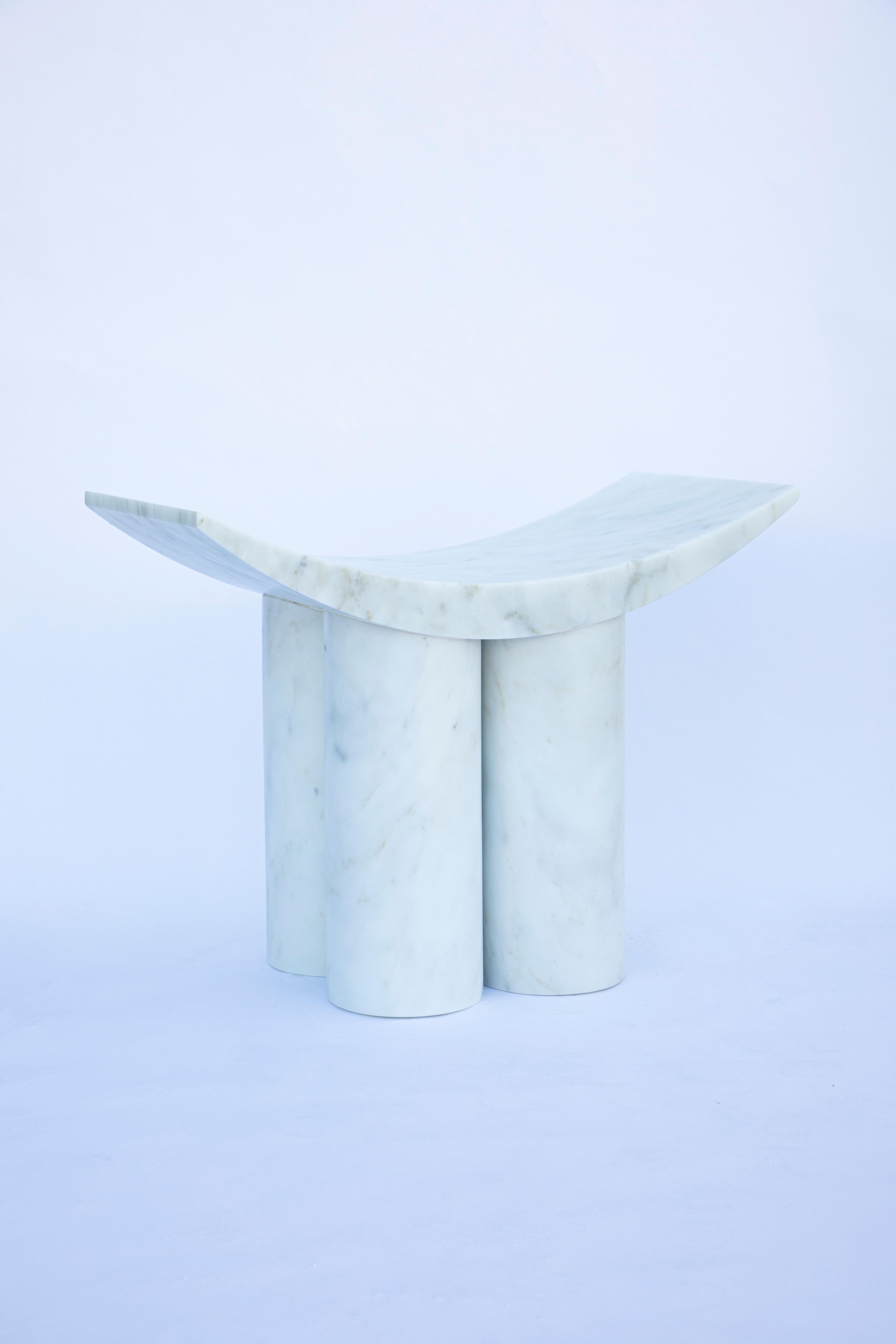 White marble gamma stool by Pietro Franceschini
Materials: Calacatta Delicata Marble
Dimensions: W 70cm, L 35cm, H 45cm
Available in other marbles.

Pietro Franceschini
Architect // Designer
Pietro Franceschini is an architect and designer based in