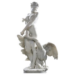 White Marble Group of Leda and the Swan