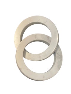 White Marble Interlocking Rings, Indonesia, Contemporary