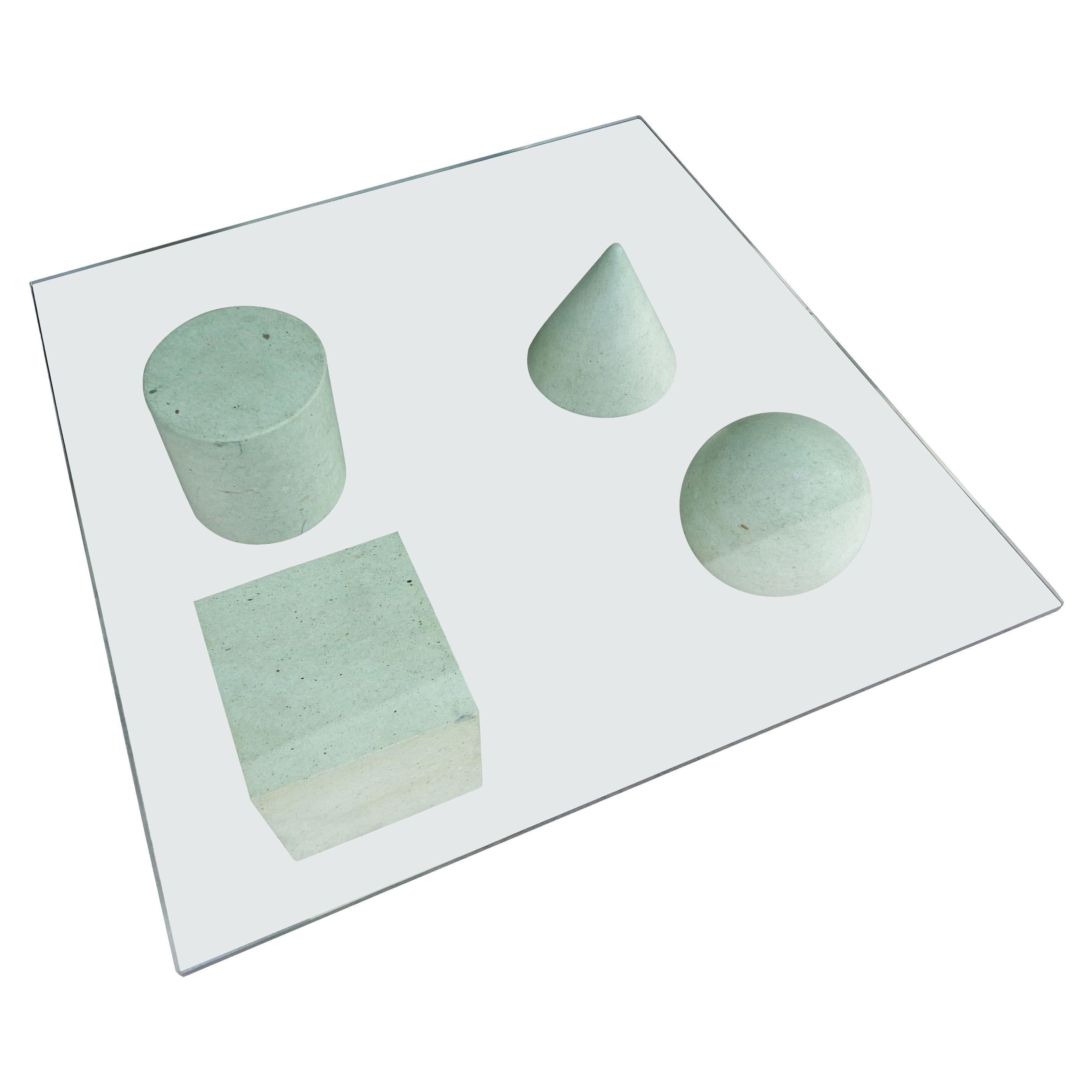White Marble Metafora Table Designed by Massimo & Lella Vignelli