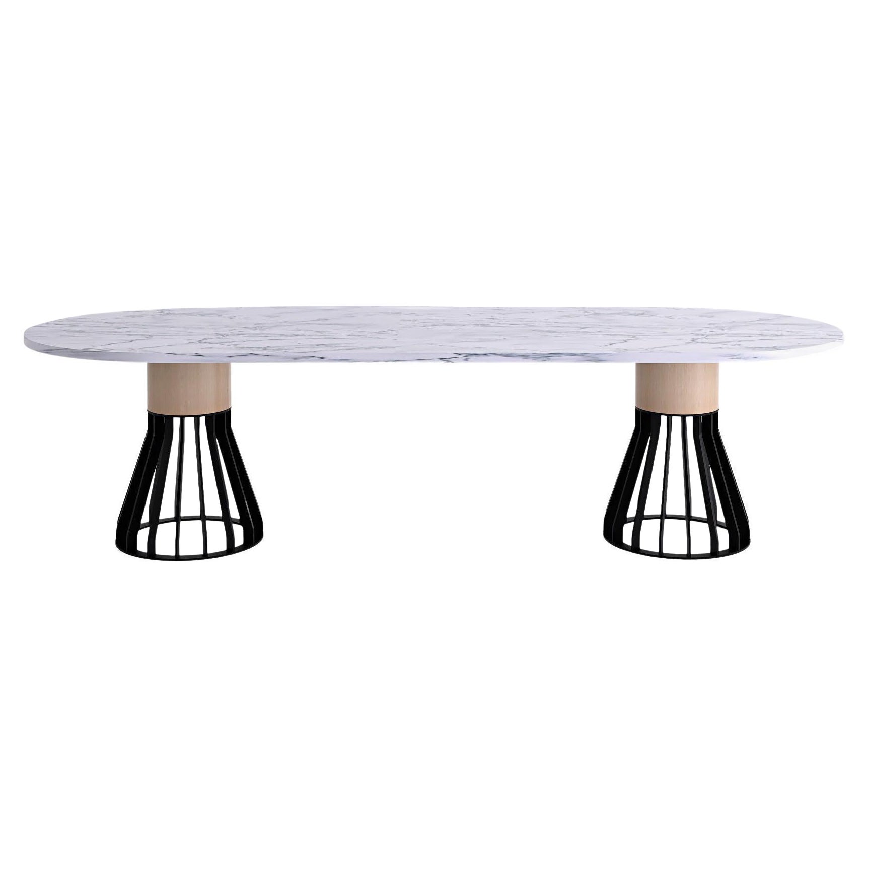 White Marble "Mewoma" Dinner Table, Jonah Takagi For Sale