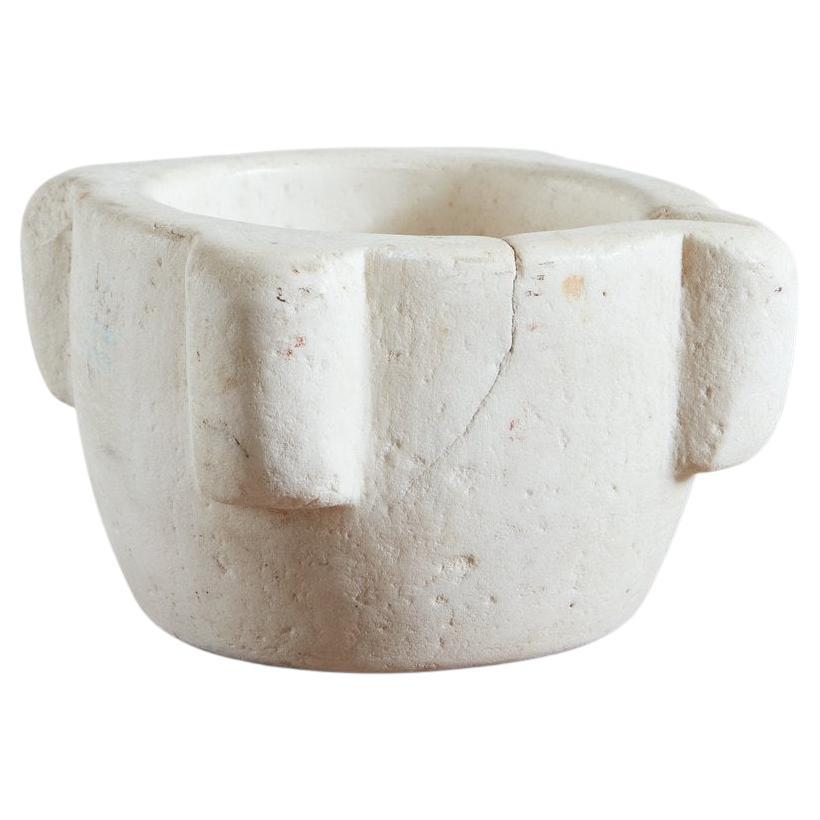 White Marble Mortar, France, 20th Century
