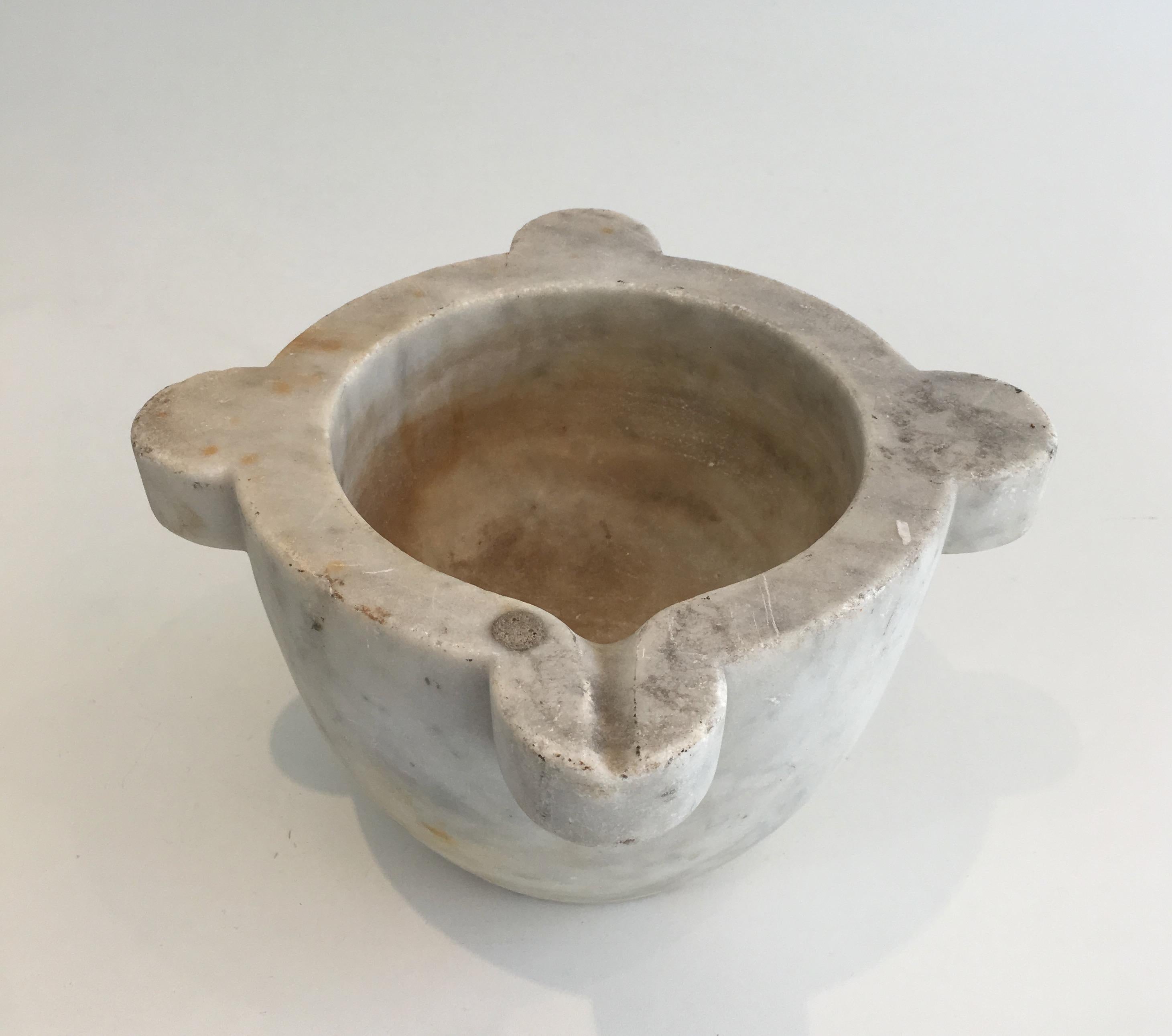 White Marble Mortar with Pestle, French, 18th Century 5