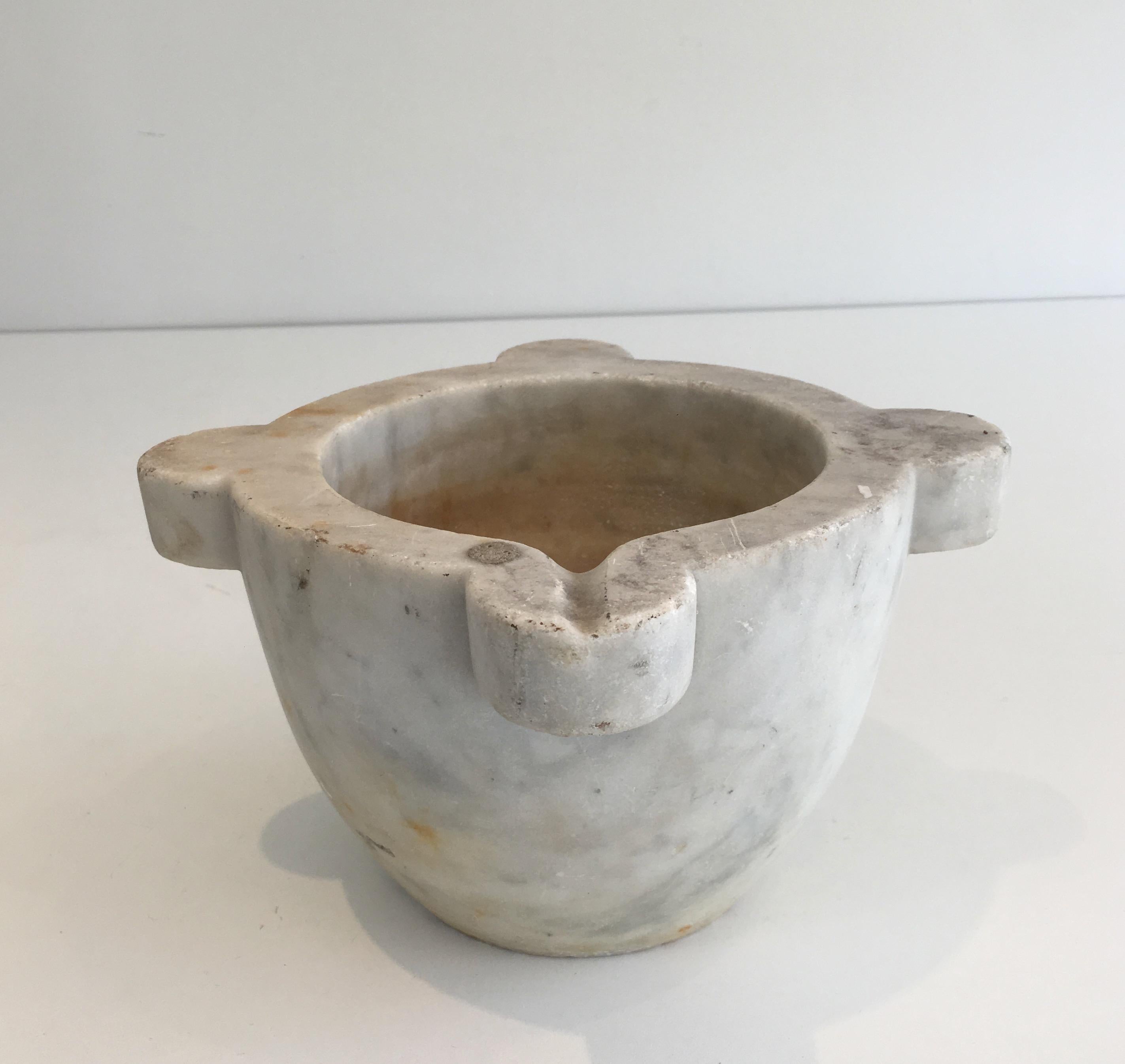 White Marble Mortar with Pestle, French, 18th Century 7