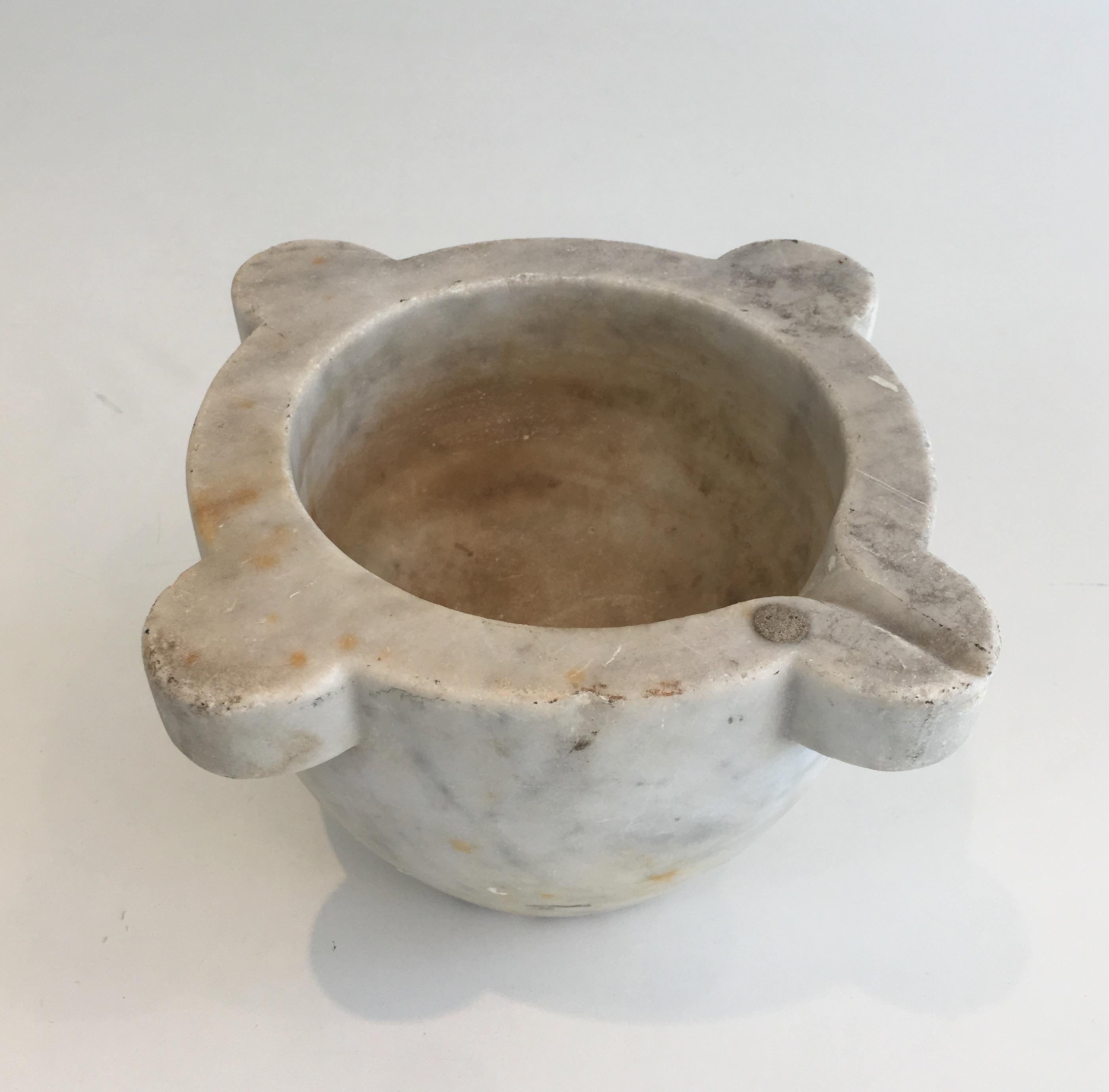 White Marble Mortar with Pestle, French, 18th Century 10