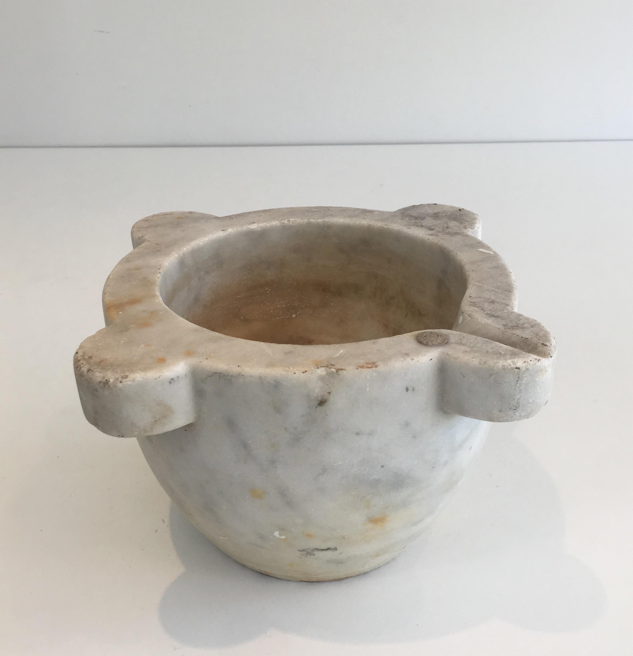 White Marble Mortar with Pestle, French, 18th Century 11