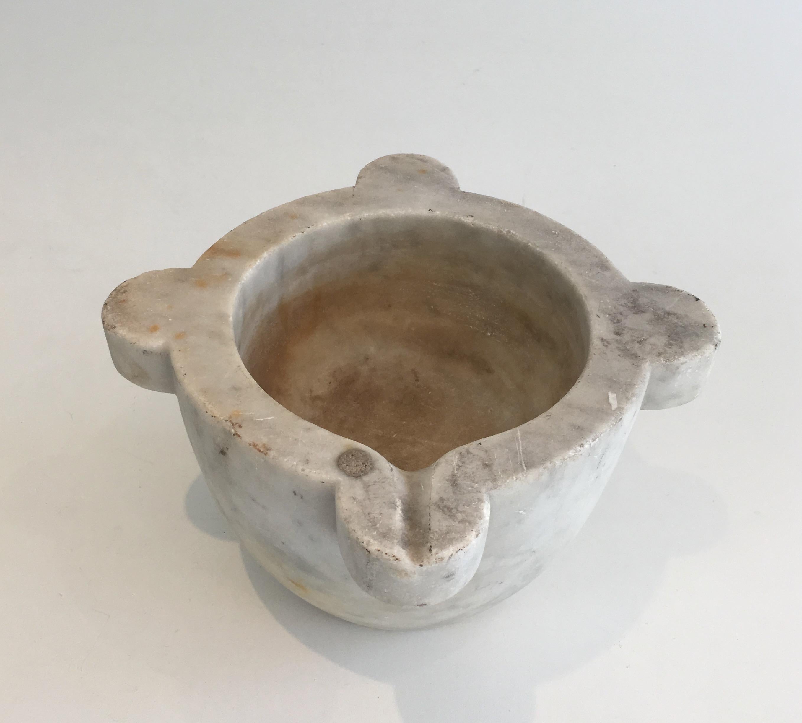 White Marble Mortar with Pestle, French, 18th Century 2