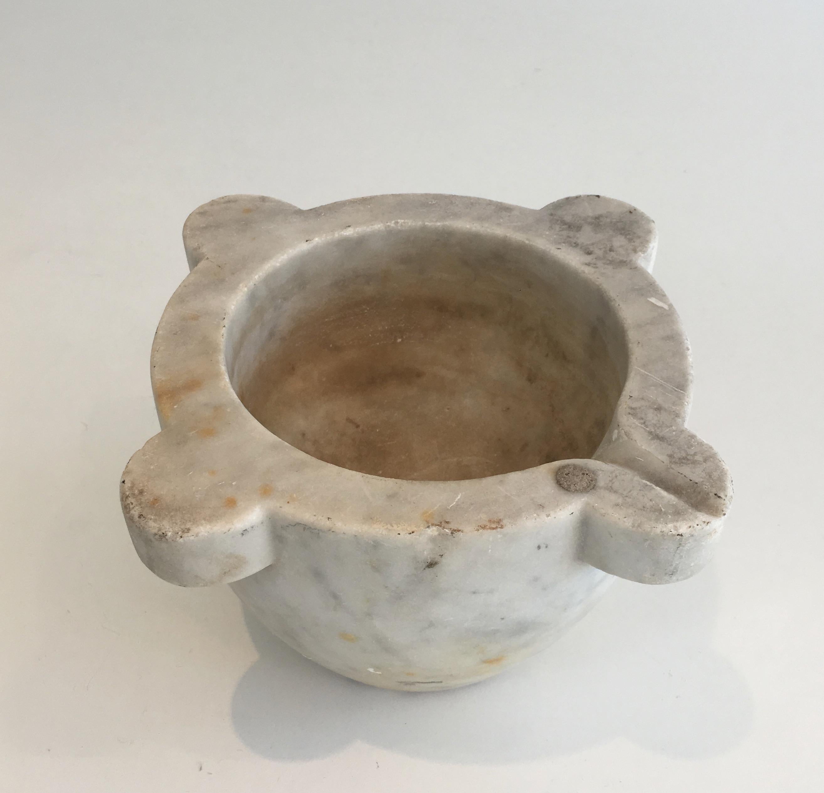 White Marble Mortar with Pestle, French, 18th Century 3