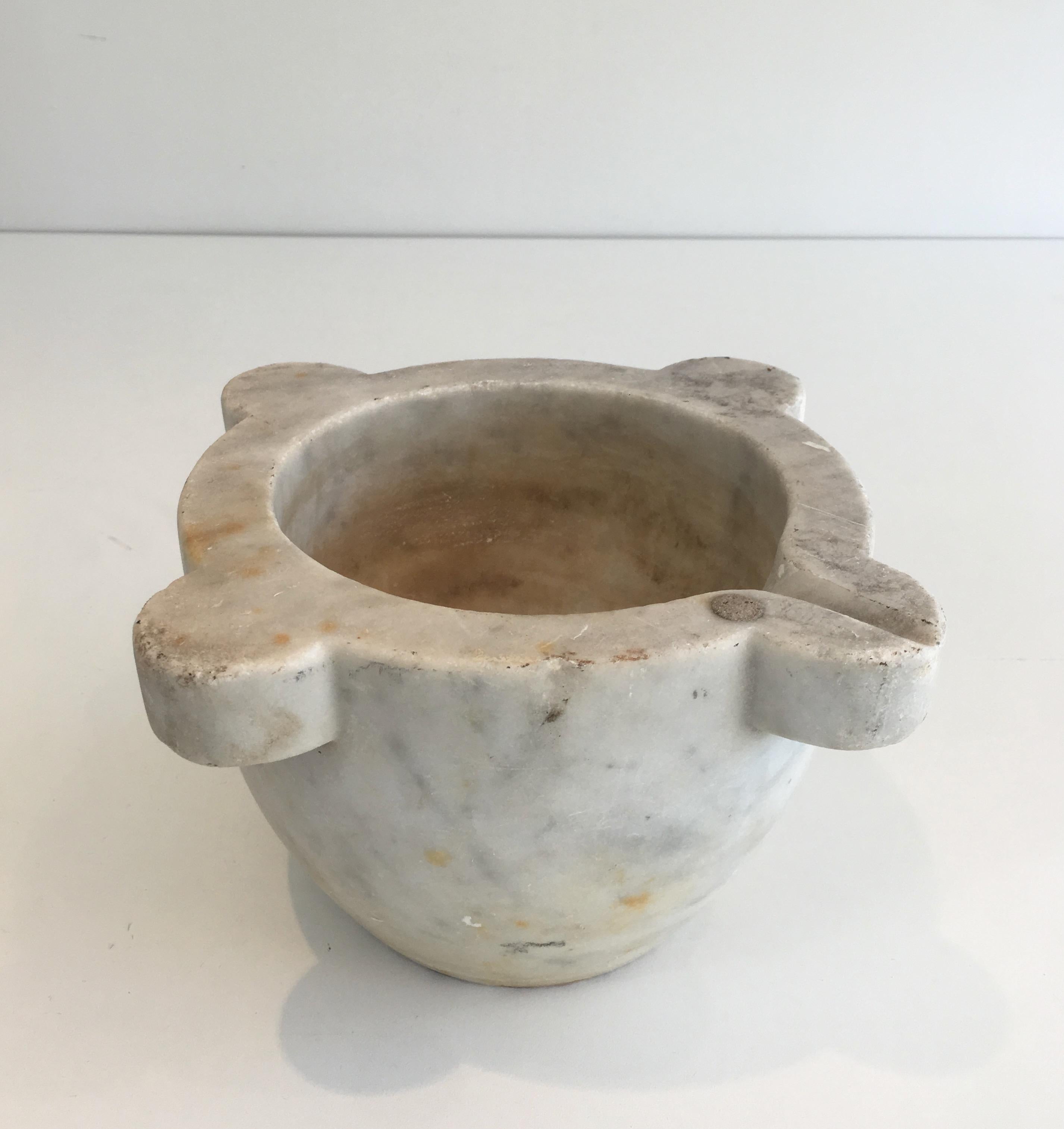 White Marble Mortar with Pestle, French, 18th Century 4