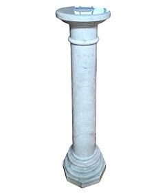 White Marble Neoclassical Pedestal