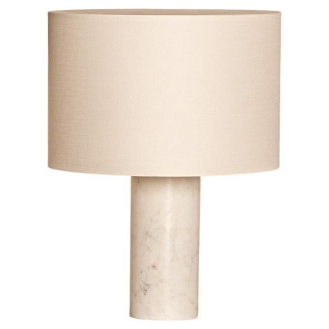 White Marble Pipito Table Lamp by Simone & Marcel For Sale