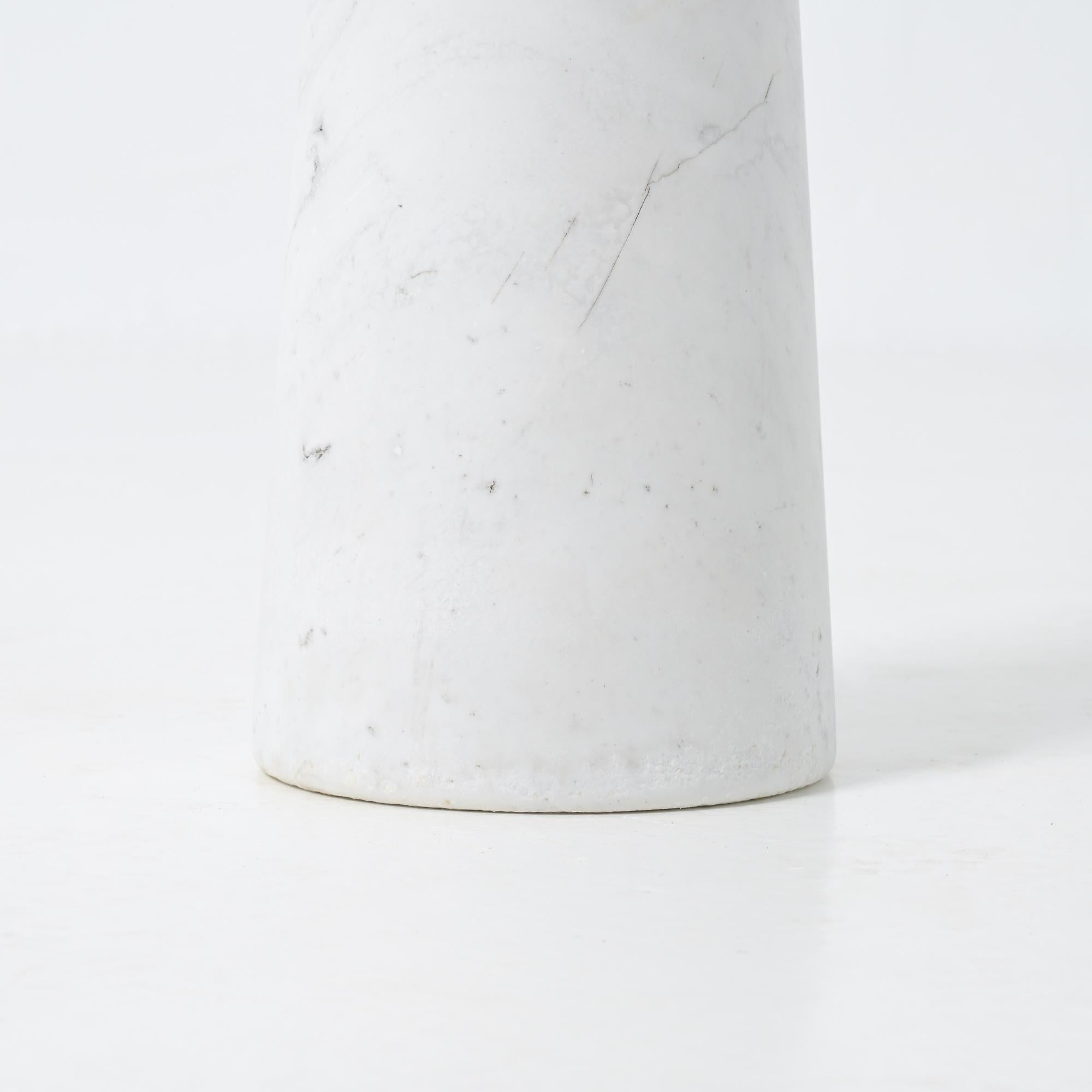 Jardinera de mármol blanco de Angelo Mangiarotti, Italia Años 70 en venta 8