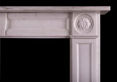 Camino Regency in marmo bianco, inizio XX secolo, design inglese