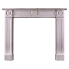 Camino Regency in marmo bianco, inizio XX secolo, design inglese