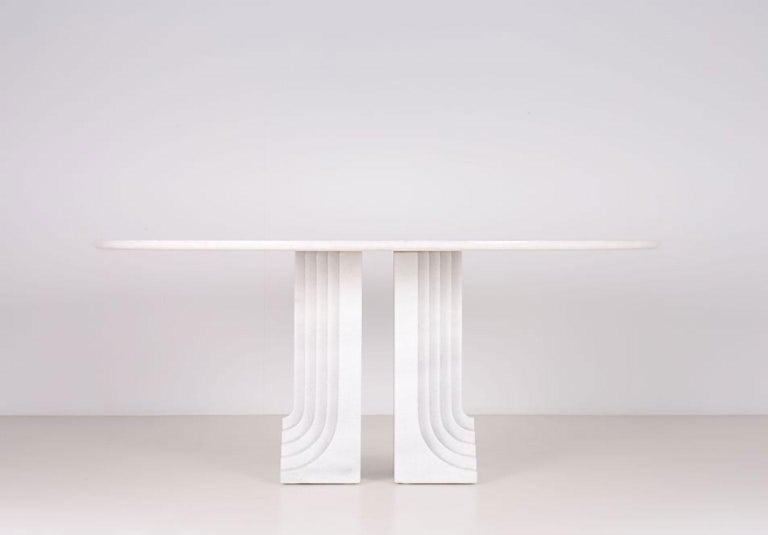 Samo Table White Marble Samo Table by Carlo Scarpa for Simon International For ...