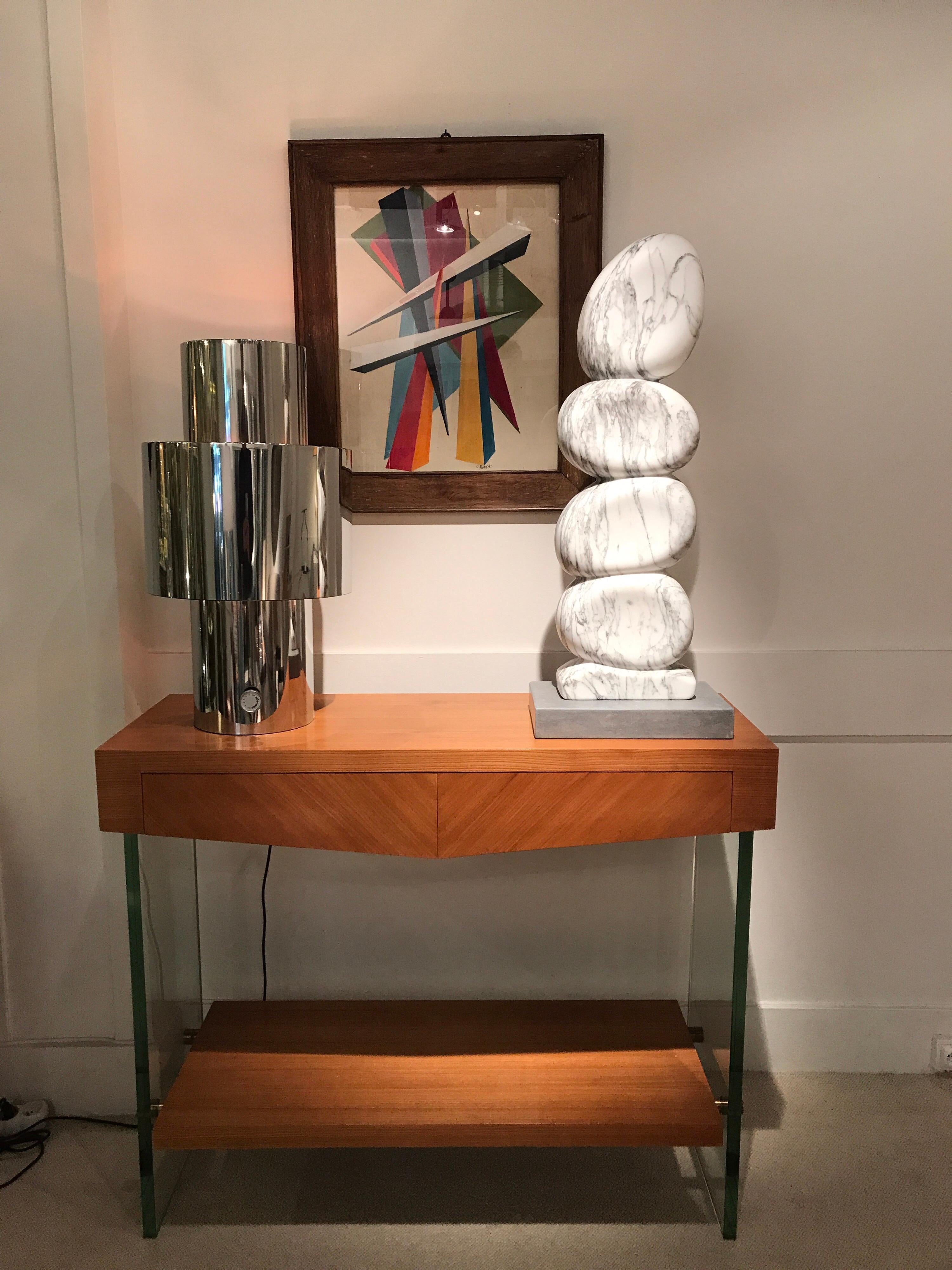 White Marble Sculpture by Jean Frederic Bourdier 5