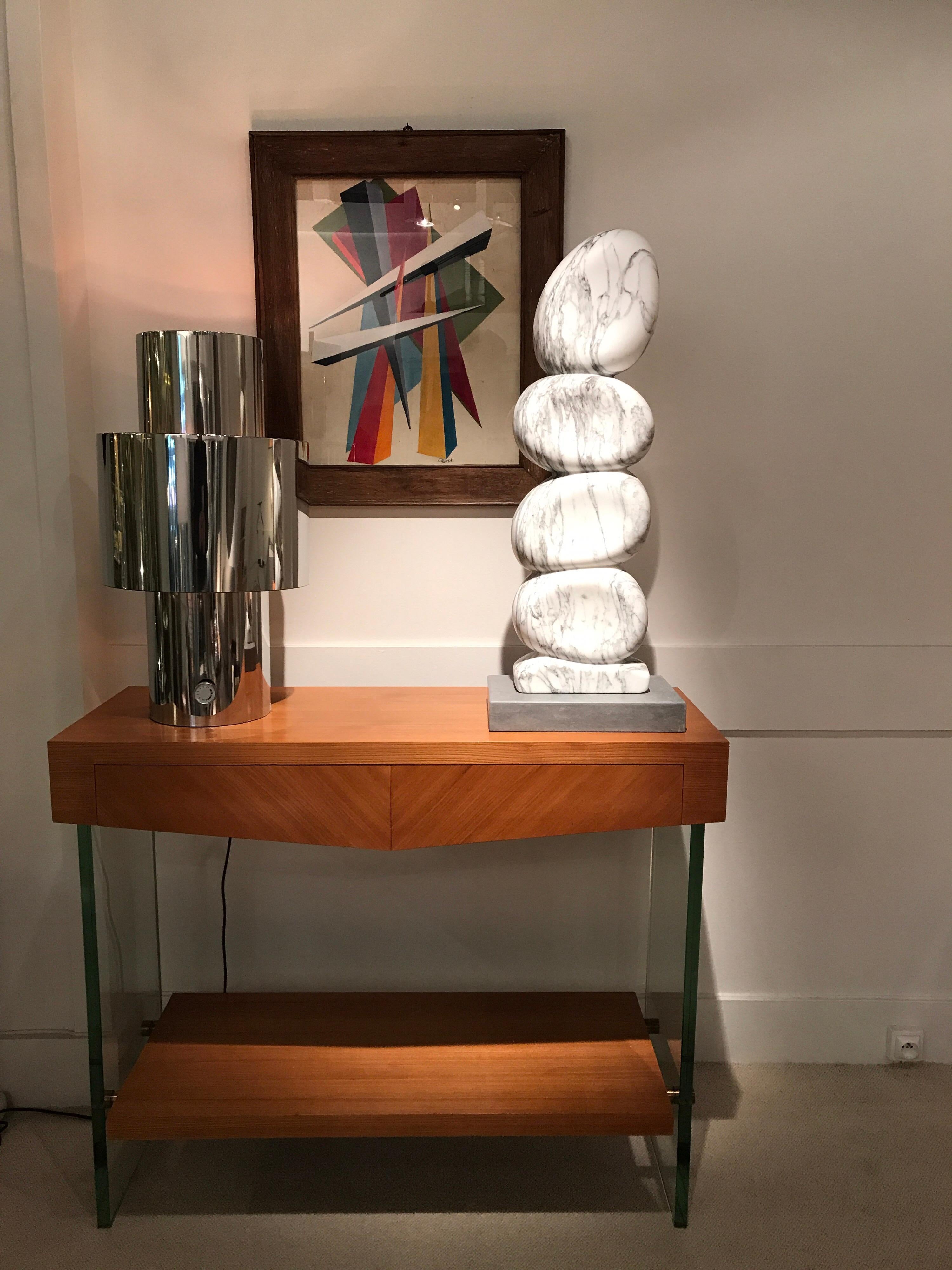 White Marble Sculpture by Jean Frederic Bourdier 6