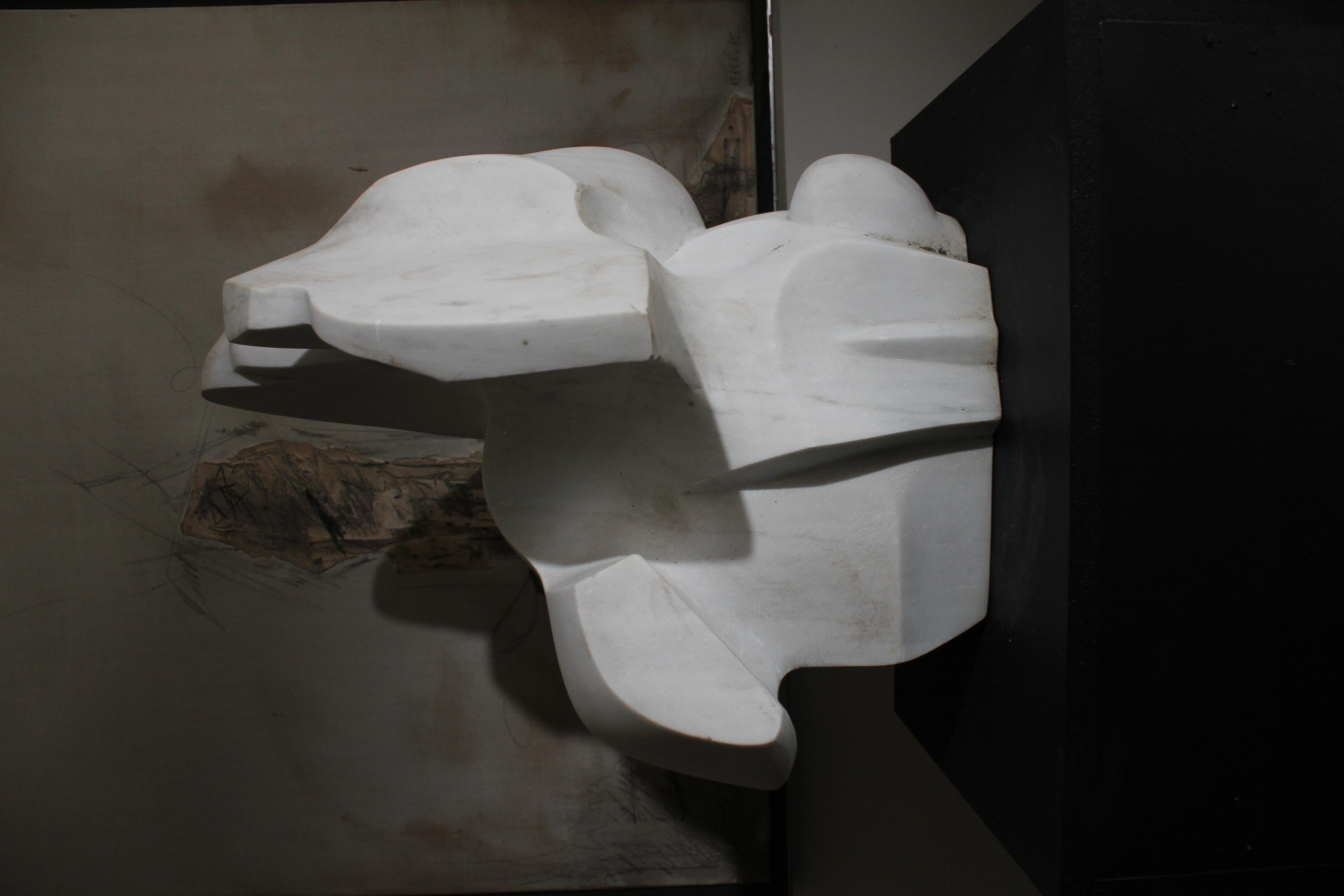 White marble sculpture by Pol Spilliaert (1935-2023) For Sale 6