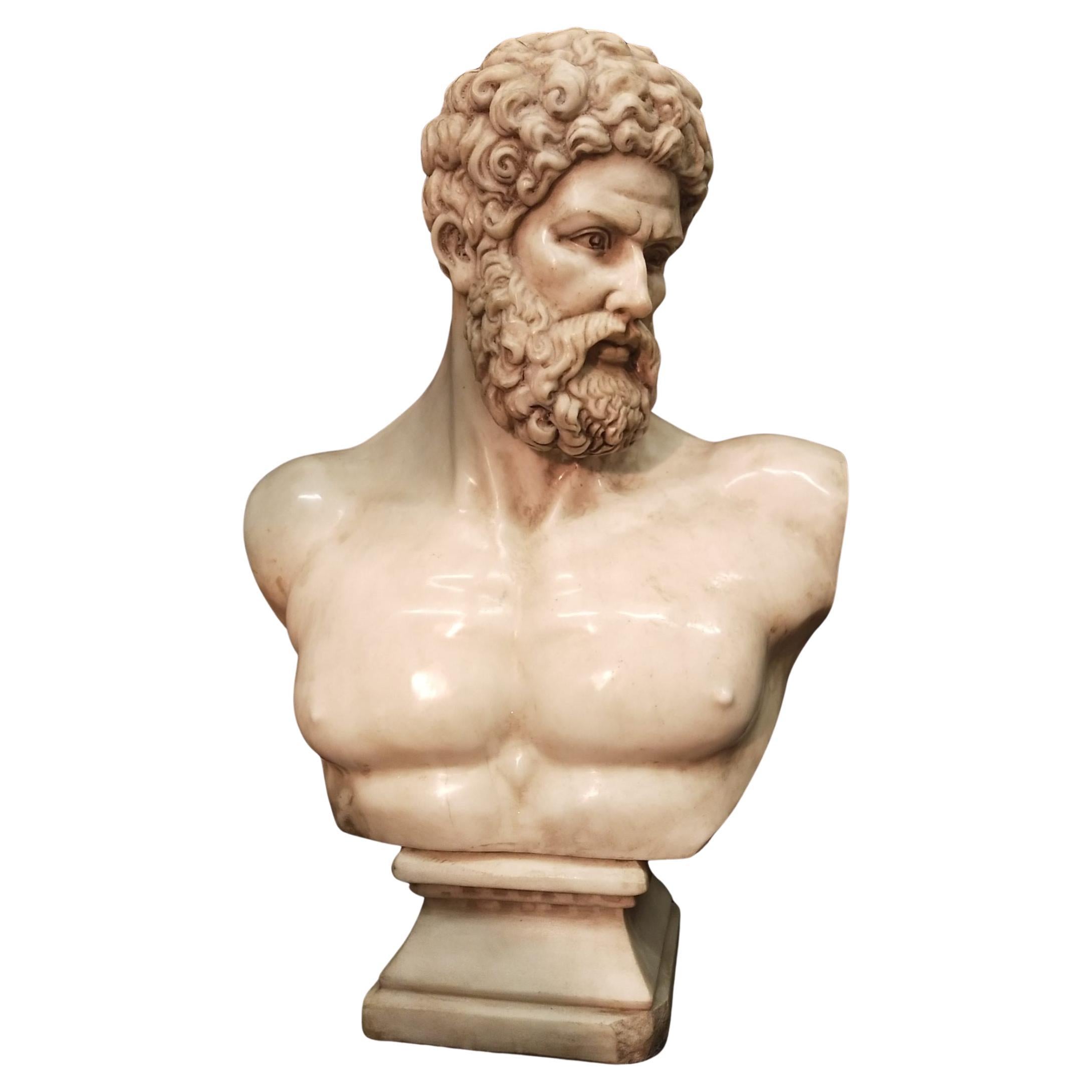 White marble sculpture of Hercules