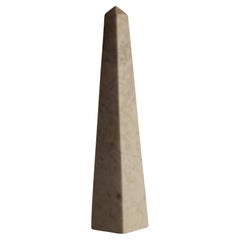 White Marble Stone Obelisk Made in Italy and in the Style of the Grand Tour